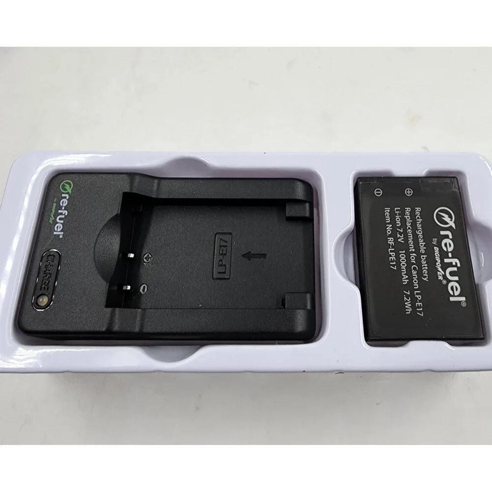 Re-Fuel By Digipower Canon Camera Duo Battery & Charger Fast Charging - Black